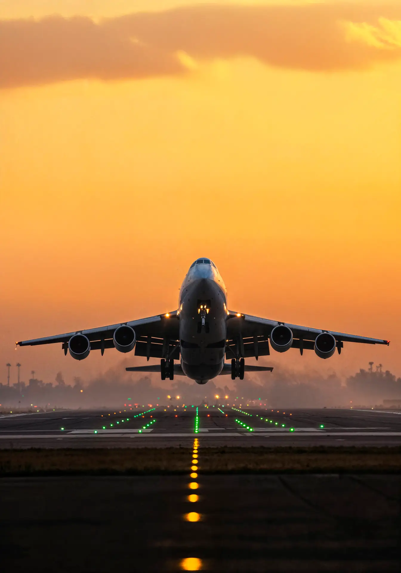 Airport at Sunset Picture